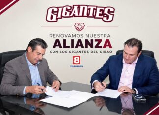 Gigantes del Cibao y Telemedios Canal 8 renuevan alianza para la temporada de béisbol invernal
